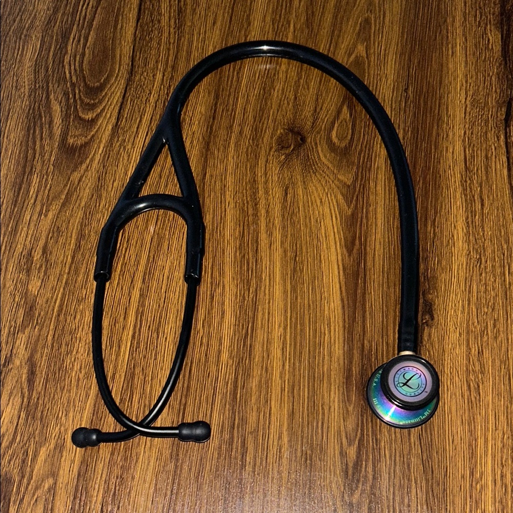 Black Littmann Cardiology Stethescope with Rainbow Bell